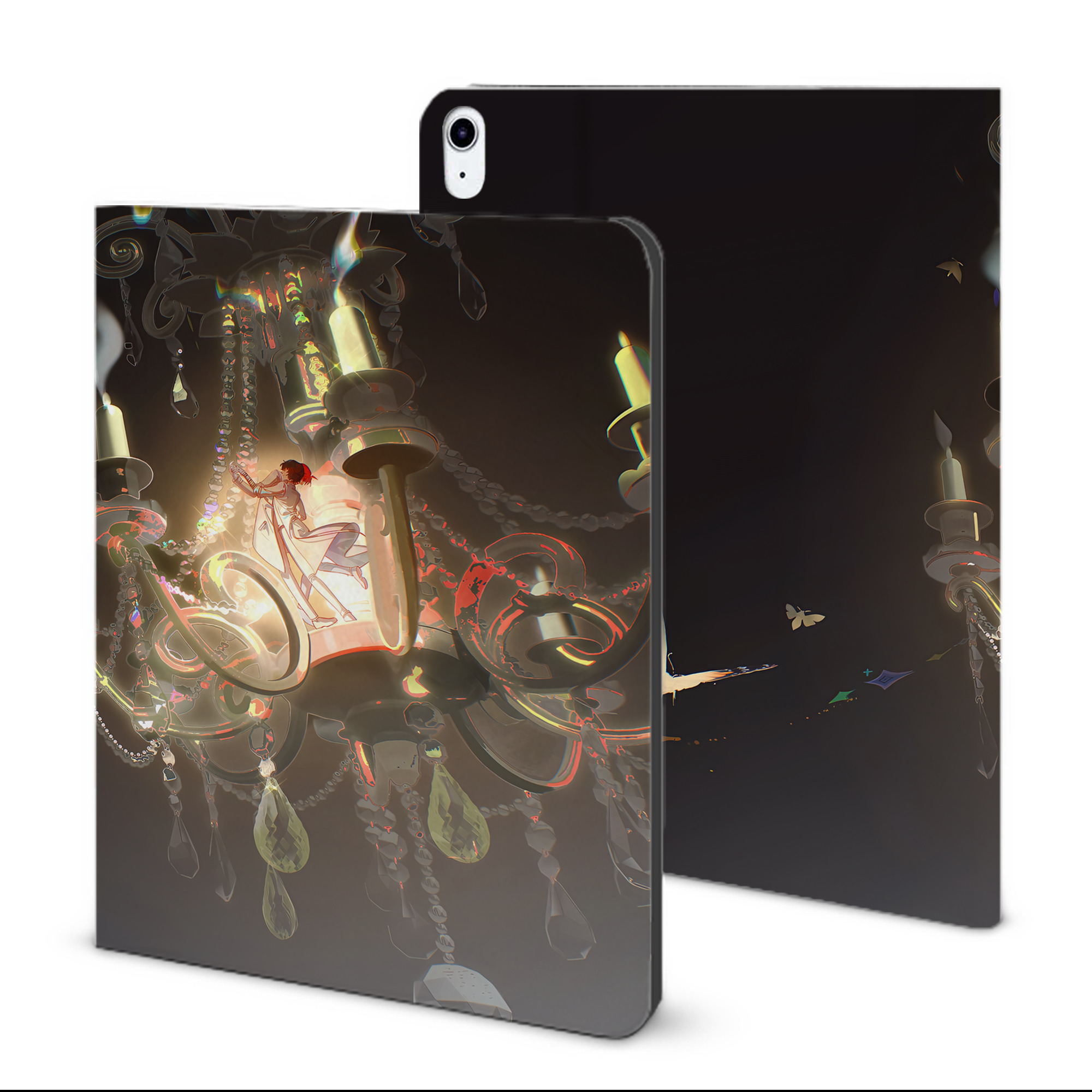（画像用） 文豪ストレイドッグス Bungo Stray Dogs IPad ケース ブック型 PUレザー TPU 耐衝撃 軽量 薄型 ペン収納なし 全面保護 IPad 各モデル対応
